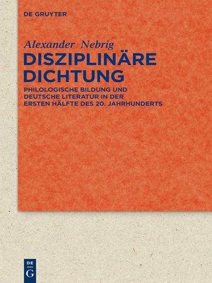 cover image of Disziplinäre Dichtung